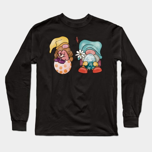 Happy Easter Day Gnomies Long Sleeve T-Shirt by Quotes NK Tees